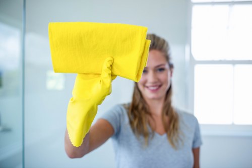 Staff member applying safety controls during a workplace task